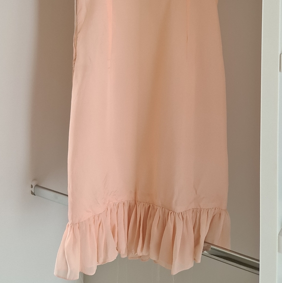 🎁Designer Gerry Shaw Pink Frill One Off Shoulder Jewel Dress - Picture 12 of 14